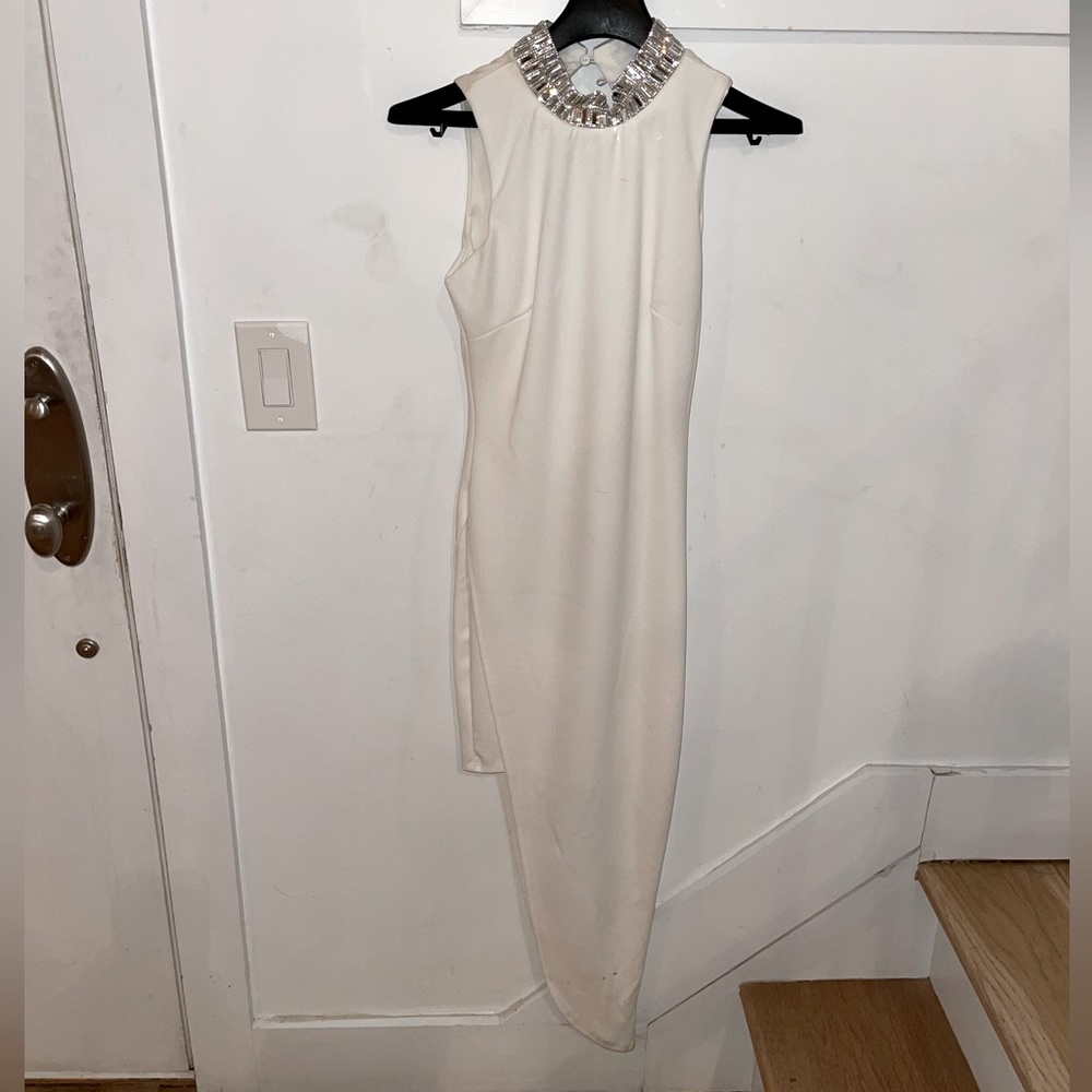 Embellished white dress